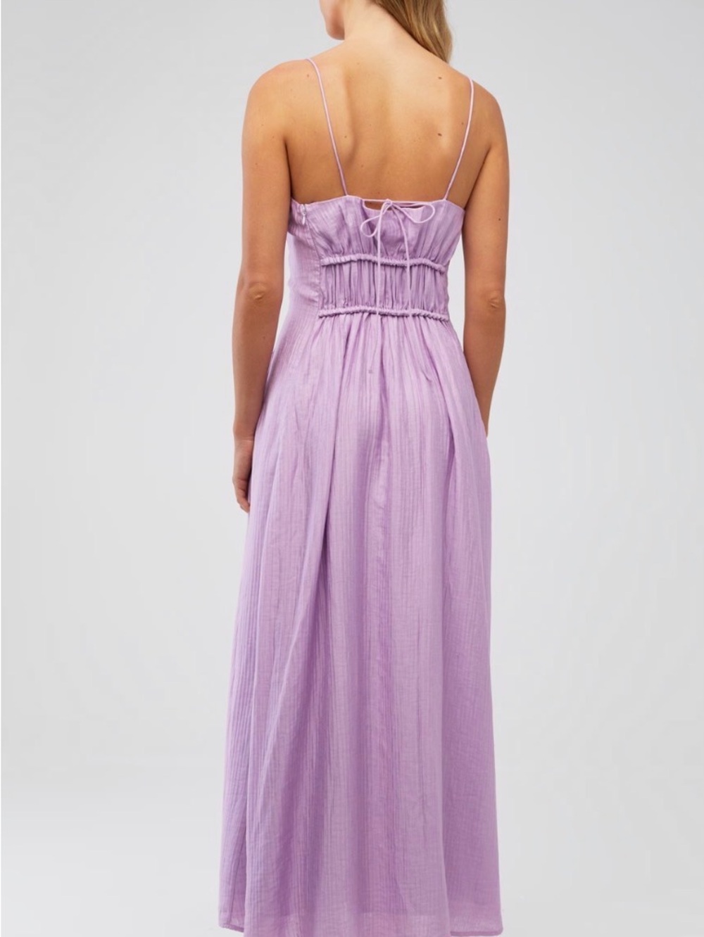 Lilac Spaghetti-Strap Maxi Dress